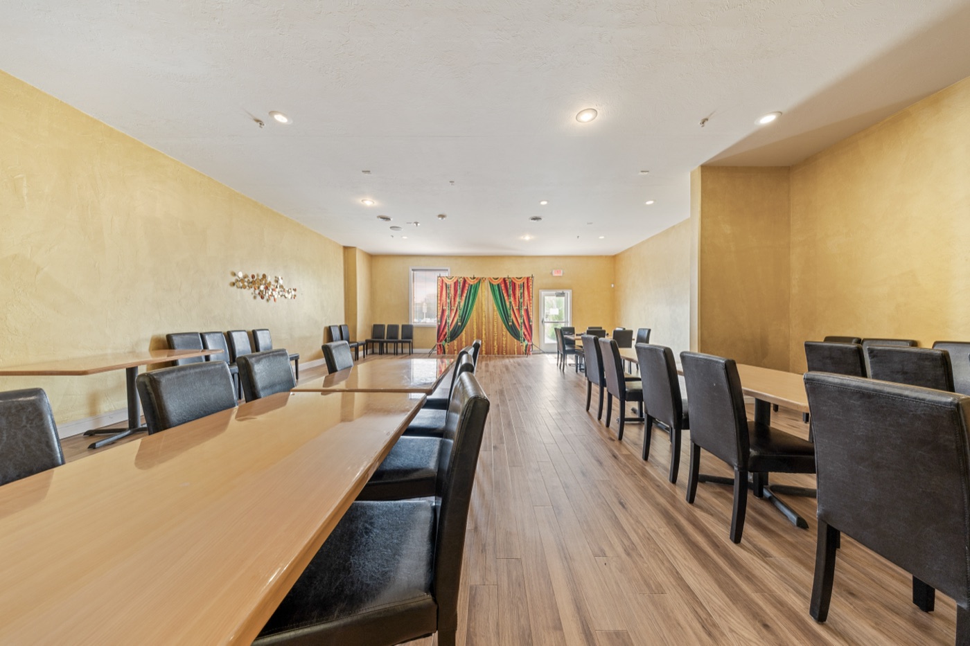 Private dining with decorative draping